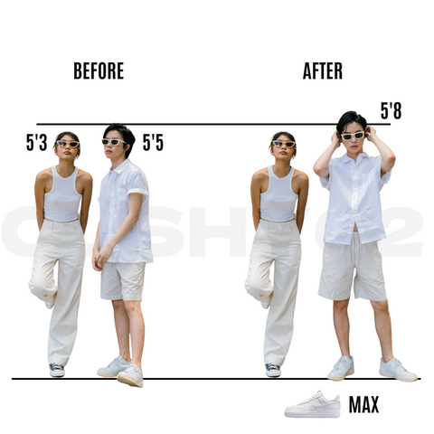 Increasing your height with insoles